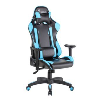 Silla Gaming Profesional | Respaldo Y Asientos De Espuma Inyectada | Cojines Lumbar Y Cervical Regulables | Color Azul