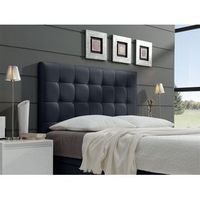 cabecero cama canada button largo tapizado polipiel primera calidad largo negro 135125