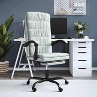 silla de masaje  silla de gaming reclinable de terciopelo gris claro cfw790047