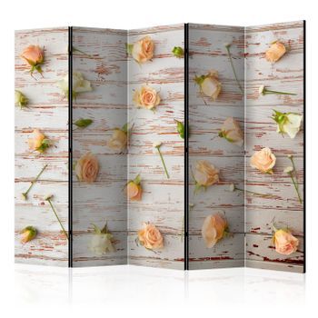 Biombo - Wood & Roses Ii (225x172 Cm)