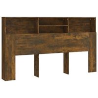 cabecero con almacenaje cama accesorio mesita de noche estante 180 x 19 x 1035 cm mdf marron tdl0200073