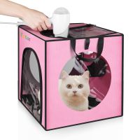 funadd caja de secado para bano de mascotas bolsa secadora de pelo plegable portatil para perros adecuada para mascotas de hasta 5 kg