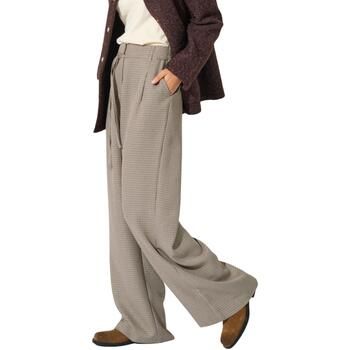 Only Pantalón fluido ONLMIRIA HW CHECK BELT WIDE PANT CC TLR 15376507 para mujer