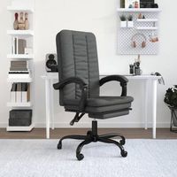 silla de masaje  silla de gaming reclinable de tela gris oscuro cfw790041