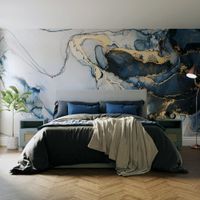 papel pintado panoramico marmol azul 280 x 300cm