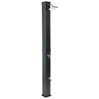 ducha solar independiente de exterior pvc con energia solar negro yaracuy