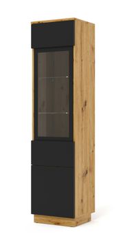 Vitrina efecto madera Crema y Negro