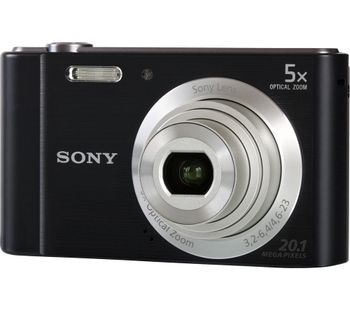 SONY W800 Compact Camera - Black, Black