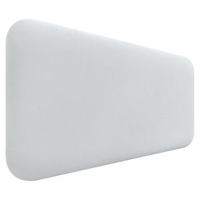 dhome cabecero tapizado en terciopelo liso redondeado para pared acusticos cabeceros absorbentes cabezal cama dormitorio blanco 100cm