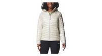 chaqueta de plumon columbia labyrinth loop ii beige con capucha para mujer
