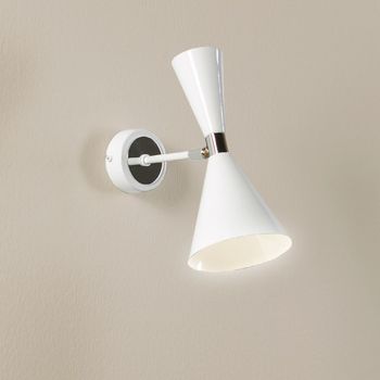 Aplique de pared supa blanco-cromo