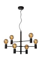lampara colgante de metal 6xe27 negro