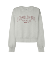 pepe jeans para mujer pl581464 sudadera fiorelina gris m casual algodon