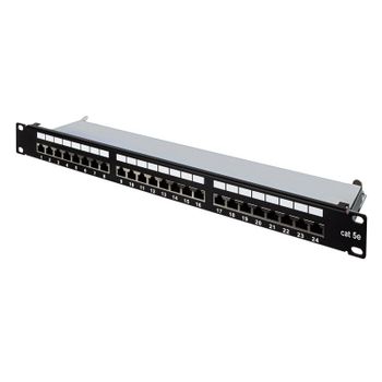 Aiten Data Patch Panel 24 Puertos 1U Cat 5e FTP Panel Premium para Redes de Datos y Armarios Rack
