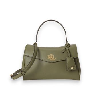 Lauren Ralph Lauren para mujer. 431P15611005 Bolso satchel Farrah pequeño de napa verde (OSFA), Casual, Clásico, Piel
