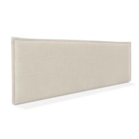 cabecero de lino natural liso con ribete 160x50cm camas 150160 - beige