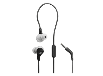 Auriculares deportivos - JBL Endurance Run 3, Resistente al agua IP65, Cable, Intraurales, Negro/Gris