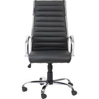 alphason hartford leather-look tilting executive chair - black black