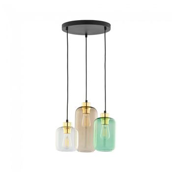 Lámpara colgante flota multicolor (3 luces)