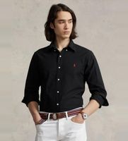 polo ralph lauren para hombre 710772290001 camisa oxford custom fit negro s casual algodon manga larga