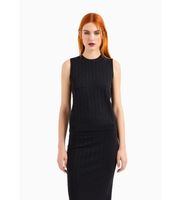 ax armani exchange para mujer 8nyh9aymh6z1200 top de punto negro xl casual viscosa sin mangas  tirantes