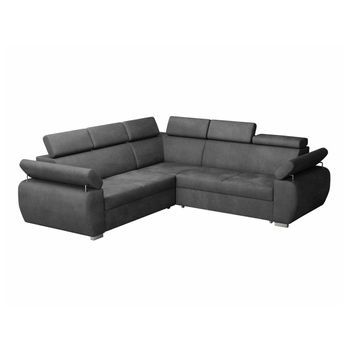 Sofá Rinconero Columbus 215, Gris, Función De Descanso, Caja De Ropa De Cama, 260x260x85cm
