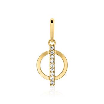 Colgante de mujer en oro 9 quilates con circonita