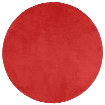 Alfombra De Pelo Corto Oviedo Roja Ø 240 Cm Vidaxl