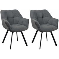 juego de 2 sillas de comedor jordi cord pana gris oscuro 59x60x81 cm clp