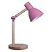 bel air home - lampara flexo de escritorio teacher - 1xe-27 - madera y metal - diseno moderno y elegante para oficinas y escritorios de casa - altura de 47cm no incluye bombilla rosa