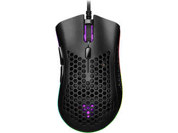 Ratón gaming - ISY IGM-4500-BK, Cable, Iluminación LED RGB, 7200 ppp, Negro