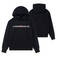 sudadera jordan air baseline french terry junior en negro