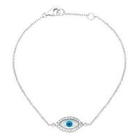 pulsera de plata 925 ojo circonita