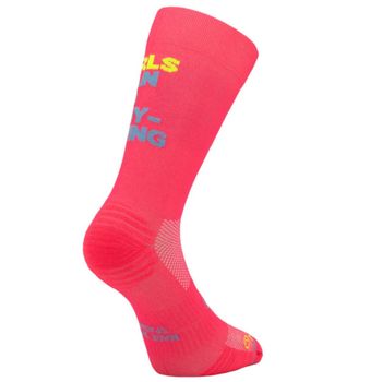 Calcetines Sporcks Girls Can Do Rosa Azul Amarillo, Talla XS