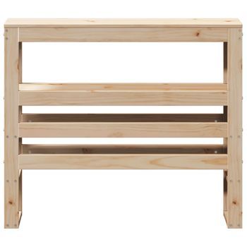 Cabecero Cama Mueble De Dormitorio De Cama Con Estantes Madera Maciza De Pino 75 Cm Marrón M02_0004516