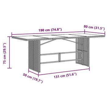 Conjunto De Café Al Aire Libre (combinación De 9 Piezas, Incluye Cojines De Mimbre Artificial Beige)