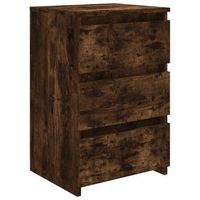 mesita de noche con 3 cajones 40 x 35 x 625 cm madera contrachapada marron dec033596