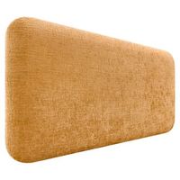 dhome cabecero tapizado en lana liso redondeado para pared acusticos cabeceros absorbentes cabezal cama dormitorio mostaza 80cm