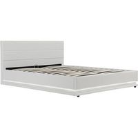 cama con led anastasia- 160 x 200 cm - blanco