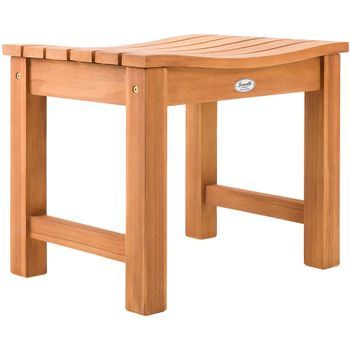 Taburete Bibury Madera Teca 39x51x43 Cm Clp