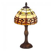 lampara de sobremesa cristal tiffany marfil