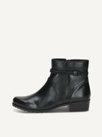 caprice bootie black made of leather with block heel size 36