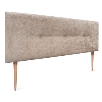 Dhome Cabecero De Lana Natural Con Botones 150x105cm Con Patas Camas 150 - Marrón Claro