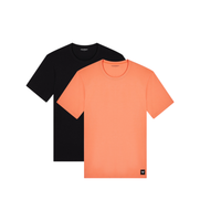 emporio armani para hombre em000391af20673 camisetas essential logolabel negro naranja l casual algodon manga corta