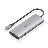 aisens usb c dock 7 en 1 usb c a 1xhdmi 1xusb a 10g 2xusb c 10g 1xsd 1xmicrosd 1xusb c pd 100w gris 20cm