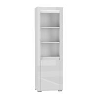 librero 1 puerta con led paneles laminados blanco