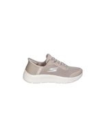 zapatillas skechers slip-ins go walk flex - grand mujer taupe textiletrim