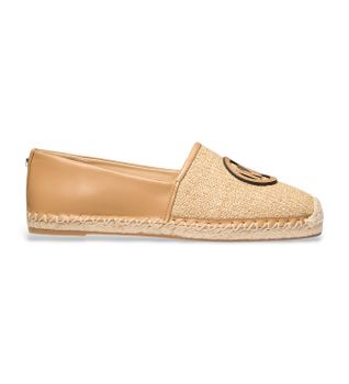 Michael Kors para mujer. 40S6KZFP1D Alpargatas Kenzie de varios materiales beige (37), Plano, Ninguno, Casual, Nylon reciclado