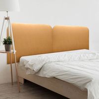 dhome cabecero naranja 220cm dual tapizado en polipiel liso curvo 70cm altura pared acusticos cabeceros absorbentes cabezal cama naranja 220 dual