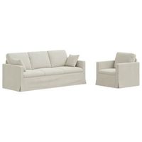 juego de sofa 2 pcs crema 198 x 78 x 80 cm terciopelo vidaxl